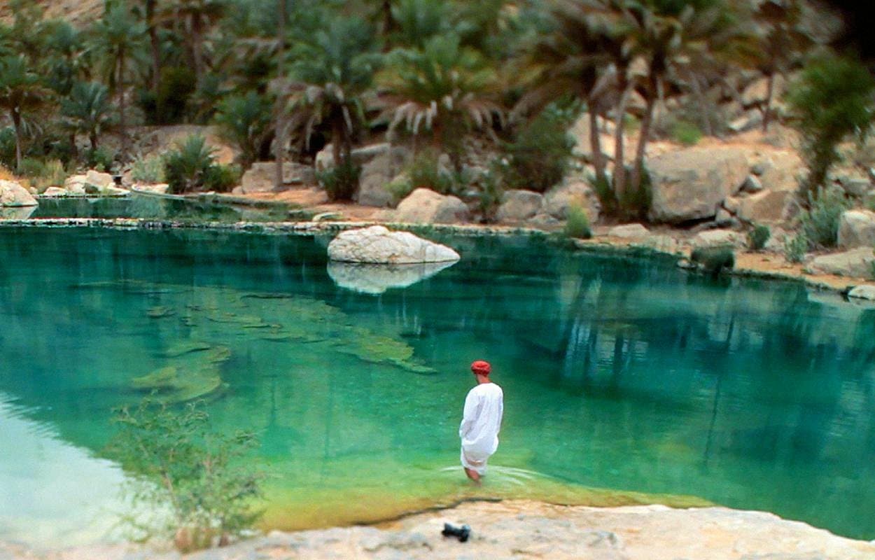 Oman landscape at golden hour
